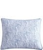 Color:Blue - Image 3 - Distressed Water Leaves Cotton Reversible Quilt Mini Set