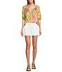 Tommy Bahama Ella Flat Front Stretch Denim Shorts, Color:Sugar Wash - Image 3
