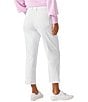 Color:White - Image 2 - Ella Twill Straight Leg High Rise Cropped Jeans