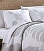 Color:Grey - Image 5 - Embroidered Tropical Molokai Quilt