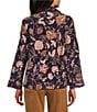 Tommy Bahama Exquisite Bloom Micro Corduroy Point Collar Long Sleeve Popover, Color:Coastline - Image 2