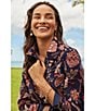 Tommy Bahama Exquisite Bloom Micro Corduroy Point Collar Long Sleeve Popover, Color:Coastline - Image 6