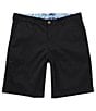 Color:Black - Image 1 - Flat Front Straight Fit Stretch Sateen 10#double; Inseam Boracay Shorts