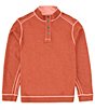 Color:Candy Rose Heather - Image 3 - Flipfield Reversible Snap Mock Pullover