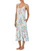 Color:White Multi - Image 3 - Floral Print Sleeveless V-Neck Knit Maxi Sleep Dress
