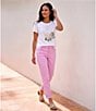 Tommy Bahama Floral Stamp Lux Crew Neck Short Sleeve Tee - Image 5