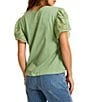 Tommy Bahama Gem Coast Flounced Schiffli V-Neck Tee - Image 5