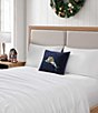 Tommy Bahama Holiday Marlin Blue Velvet Decorative Breakfast Pillow - Image 4