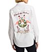 Tommy Bahama Hula Days Collection Woven Poplin Point Collar Long Sleeve Button Front Shirt - Image 2