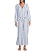 Tommy Bahama Isla Sol Two Palms Coordinating Linen Coulotte Pants, Color:Cobalt Haze - Image 3