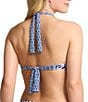 Tommy Bahama Island Cays Blooms Textured Tropical Print Reversible Halter Swim Top, Color:Mare Navy - Image 2