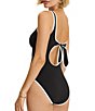 Tommy Bahama Island Cays Cabana Texture Square Neck Tie Back Tank One Piece Swimsuit - Image 2