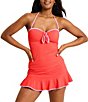Tommy Bahama Island Cays Cabana Tie Front Bandeau Swim Top - Image 3