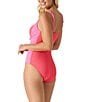 Color:Coral Coast - Image 2 - Island Cays Color Blocked Tie One Piece Swimsuit