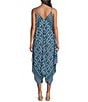 Color:Beaming Blue - Image 2 - Island Cays Ikat Swim Cover-Up Scarf Dress