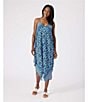 Color:Beaming Blue - Image 6 - Island Cays Ikat Swim Cover-Up Scarf Dress