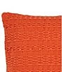 Color:Orange - Image 2 - Island Essentials Cross-Weave Square Decorative Pillow