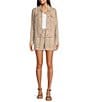 Tommy Bahama Island Key Linen Plain Weave Point Collar Button Front Jacket, Color:Brown Sugar - Image 3