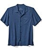 Tommy Bahama IslandZone Coastal Breeze Tonal Check Short Sleeve Woven Shirt, Color:Dockside Blue - Image 1