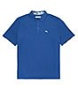 Color:Cobalt Haze - Image 1 - IslandZone Flores Gardens 5 O' Clock Short Sleeve Polo Shirt