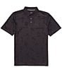 Color:Black - Image 1 - IslandZone Palm Coast Palmera Short Sleeve Polo Shirt