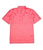Color:Pink Papaya - Image 2 - IslandZone Palm Coast Tropic Fade Short-Sleeve Polo Shirt