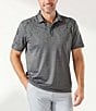 Color:Onyx - Image 1 - IslandZone Palm Coast Tropic Fade Short-Sleeve Polo Shirt