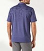 Color:Dark Sapphire - Image 2 - IslandZone Palm Coast Tropic Fade Short-Sleeve Polo Shirt