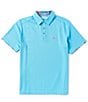 Color:Breeze Blue - Image 1 - IslandZone® Vibrant Vines 5 O'Clock Short Sleeve Polo Shirt