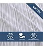 Color:Grey - Image 5 - Kahanu Striped Cotton Percale Sheet Set