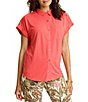 Tommy Bahama Kauai Hybrid Solid Stretch Jersey Camp Collar Short Sleeve Button Front Shirt - Image 1