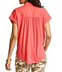 Tommy Bahama Kauai Hybrid Solid Stretch Jersey Camp Collar Short Sleeve Button Front Shirt - Image 2