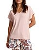Tommy Bahama Kauai Solid Stretch Jersey V-Neck Short Sleeves Relaxed Fit T-Shirt - Image 1