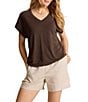 Tommy Bahama Kauai Solid Stretch Jersey V-Neck Short Sleeves Relaxed Fit T-Shirt - Image 1