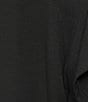 Tommy Bahama Kauai Solid V-Neck Short Flutter Sleeve Smocked Stretch Jersey Top, Color:Black - Image 4