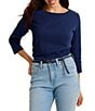 Tommy Bahama Knit Ashby Isles Boat Neck 3/4 Sleeve Tee - Image 1