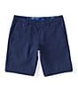 Color:Navy - Image 1 - Lahaina Bay Linen 10#double; Inseam Flat-Front Shorts