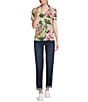 Color:Coconut - Image 3 - Legacy Bloom Talulla Floral Print Notch Collar Short Sleeve Shirt