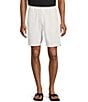 Color:White - Image 1 - Linen In Paradise 10#double; Inseam Shorts