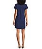 Tommy Bahama Linen Blend Johnny Collar Short Sleeve Side Pocket Shirt Dress, Color:Island Navy - Image 2