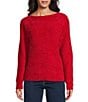 Tommy Bahama Luna Chenille Boat Neck Long Sleeve Pullover Sweater, Color:Tango Red - Image 1