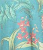 Color:Blue - Image 4 - Lush Hour Tropical Print Raglan Sleeve Polo Shirt
