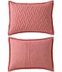 Color:Rose Coral - Image 5 - Maritime Heather Reversible Quilt Mini Set