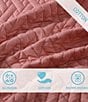 Color:Rose Coral - Image 6 - Maritime Heather Reversible Quilt Mini Set