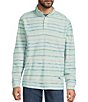 Tommy Bahama Minori Sands Button Mockneck Stripe Pullover - Image 1