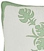 Color:Green - Image 2 - Molokai Leaf Cotton Sham