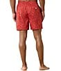 Color:Tulip - Image 2 - Naples Keep It Frondly 7#double; Inseam Swim Trunks