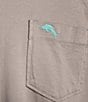 Color:Ultimate Grey - Image 4 - New Bali Skyline Short Sleeve Crewneck Solid Pocket T-Shirt