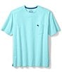 Color:Aqua Mist - Image 1 - New Bali Skyline Short Sleeve Crewneck Solid Pocket T-Shirt