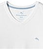 Color:White - Image 2 - New Bali Skyline Short Sleeve V-Neck T-Shirt